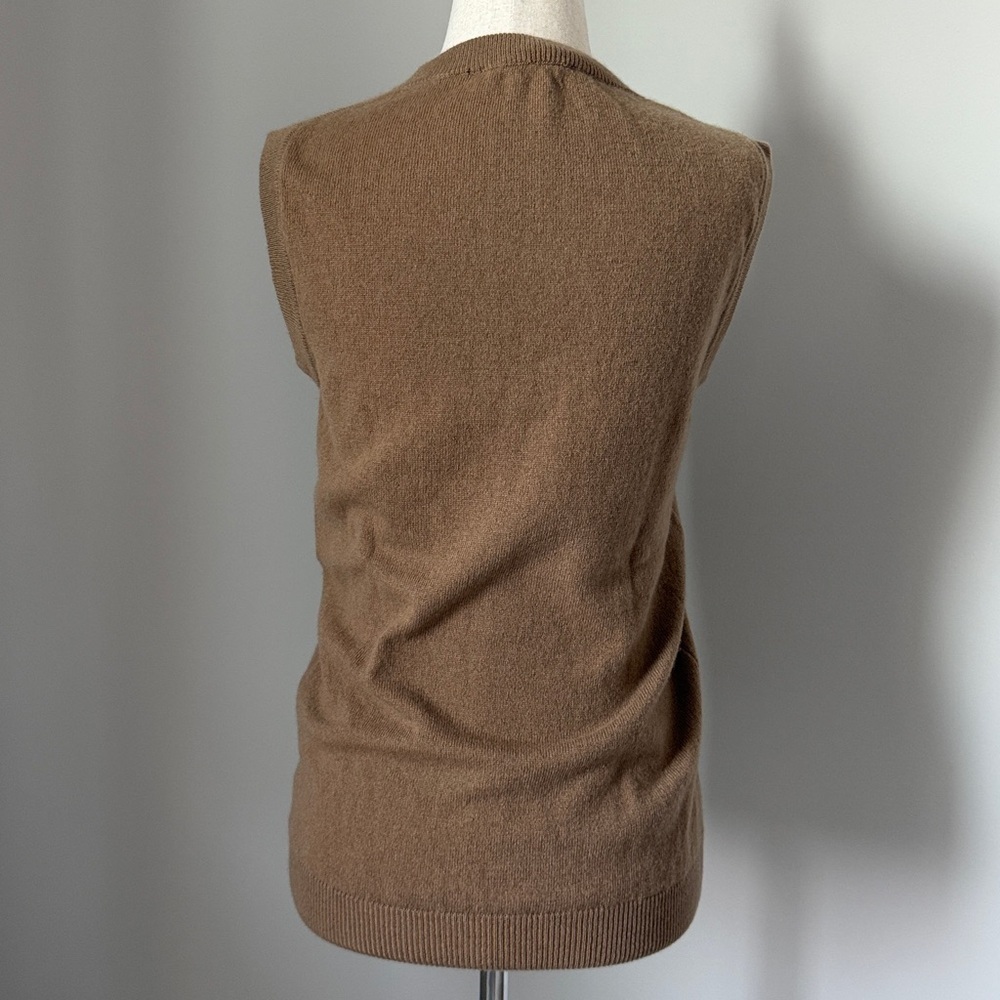 🐦🔥 MAISON 🐦🔥CASHMERE Women’s Pure Cashmere vest Camel size M - Picture 6 of 17